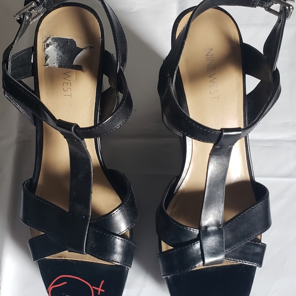 Women's high heel shoes wedges Nine West size 10 - Picture 5 of 6